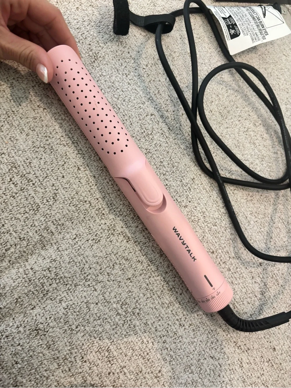 Wavytalk Cool Curl Hair Straightener and Curler Airflow Styler 2-in-1 Pink